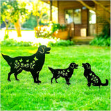 Golden Retriever Metal Garden Stakes Decorative Dog Gifts for Women/Men/Dog Lovers Gifts,Black Silhouette Statues for Yard Art,Outdoor Decor,Outside,Patio,Lawn Ornaments,Garden Decorations