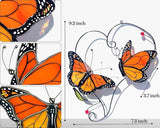 Monarch Butterfly Gifts for Grandma & Mom, Butterflies Suncatcher Stained Glass Window Hanging, Real Handmade Sun Catcher Indoor Window, Decorations in Garden Decor Ornament for Mother