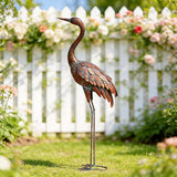 chisheen Outdoor Garden Crane Statues and Sculptures Metal Yard Art Statue for Garden Decoration Large Size
