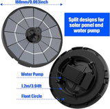 AISITIN DIY Solar Fountain Pump for Water Feature with 3.9ft Cord, Solar Bird Bath Fountain with 6 Nozzles, Solar Powered Water Floating Fountain for Bird Bath, Garden, Ponds Fish Tank, Outdoor
