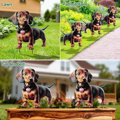 nawaza Dachshund Metal Garden Stakes Decorative,Outdoor Garden Dog Decor Stake,Birthday Gifts for Mom Women,Decorative Metal Housewarming Ornament for Lawn Patio Yard Pathway