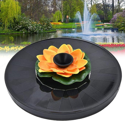Milltrip Flower Solar Fountain, Floating Solar Powered Water Feature for Bird Bath, Garden Pond & Outdoor Decor (Orange)