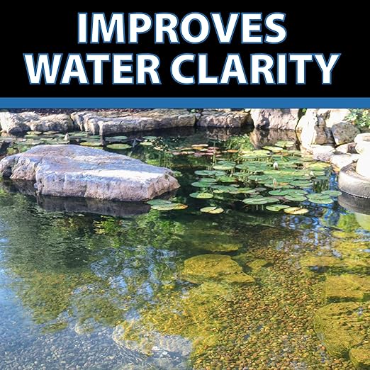 CrystalClear Barley Extract Pond Treatment – Natural Water Clarifier for Fountains, Water Gardens & Koi Ponds, Clears Cloudiness, Fish & Plant Safe, 2.5 Gallon