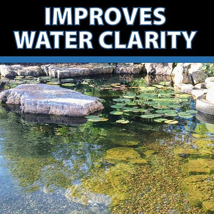 CrystalClear Barley Extract Pond Treatment – Natural Water Clarifier for Fountains, Water Gardens & Koi Ponds, Clears Cloudiness, Fish & Plant Safe, 1 Gallon