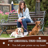 Dog Memorial Gifts for Loss of Dog, 32" Pet Memorial Vintage Wind Chimes with DIY Embossed DogPaw Pendant, Pet Passing Away Sympathy Remembrance Gift