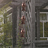 GALPADA Aluminum Alloy Decorative Rain Chain for Gutters Outdoor Hanging Rain Chain with Copper Fish Design for Garden Porch Drainage