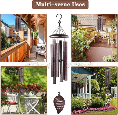 Soopau Sympathy Gift, 32'' Memorial Wind Chimes for Loss of Loved One Mother Father Miscarriage, Bereavement/Condolence/Funeral Gifts, Windchimes in Memory of a Loved One (Bronze)