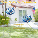 LimeHill Wind Spinner for Yard and Garden - Large Metal Kinetic Wind Sculptures, Yard Art Outdoor Decor (27 x 91 inches)
