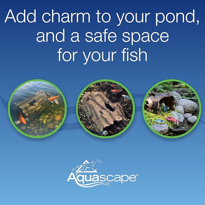 Aquascape Faux Log Fish Cave for Pond, Koi Predator Control | 78324
