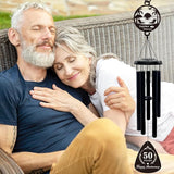 50th Anniversary Wedding Gifts for Couple,37" Golden Wedding Anniversary Wind Chimes, Unique 50 Years Marriage Keepsake for Parents Grandparents Wife Husband Friends(Beach Life)