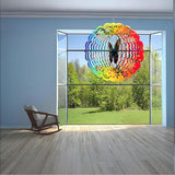 Wind Spinner, 3D Hanging Wind Spinner Ornament, Gifts for Women Mom Grandma, 12inch Metal Wind Kinetic Sculpture for Outdoor&Indoor Decor, Yard Art, Garden Decoration (Flower Butterfly)