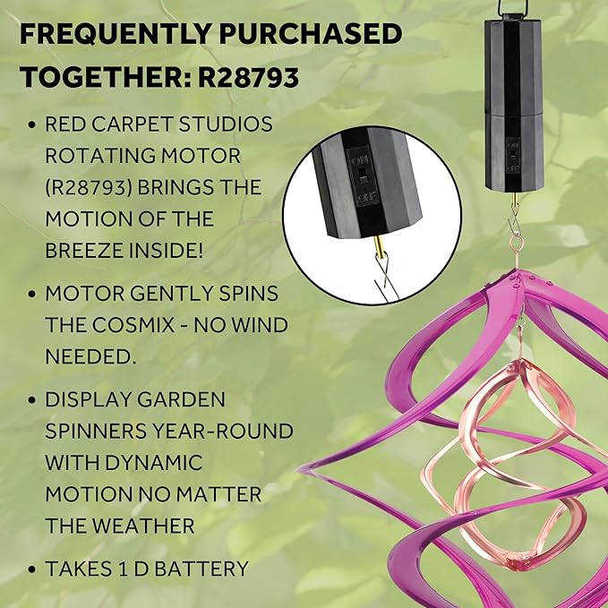 Red Carpet Studios The Original Cosmix Deluxe Helix Wind Spinner, Medium 14-Inch, Double Purple & Copper