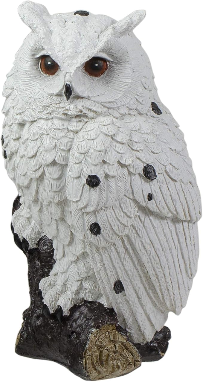 Northlight Glittered Owl Perched on a Branch Statue - 6"
