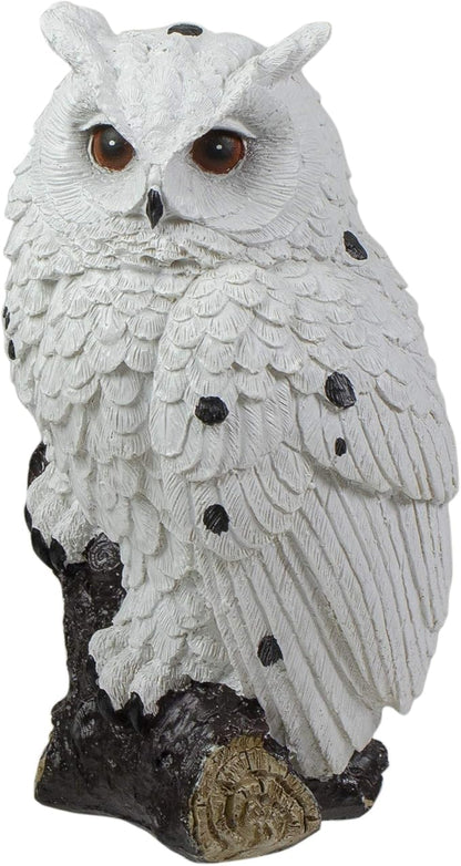 Northlight Glittered Owl Perched on a Branch Statue - 6"