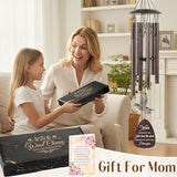 Mom Gifts Wind Chimes - Metal Hummingbird Windchimes with Card Indoor Outdoor Hanging Decor Appreciation Christmas New Year Mother's Day Birthday Gift for Best Mother from Daughter Son