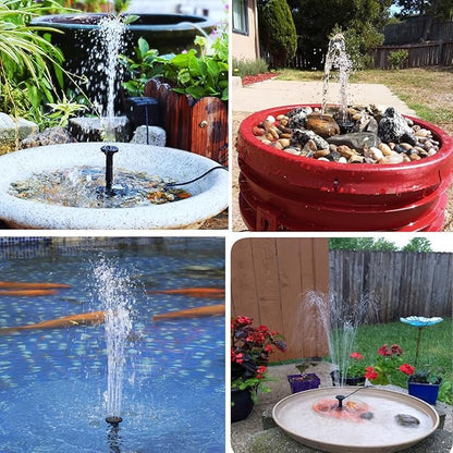 Lewisia 2W Solar Bird Bath Pump with USB Charging for Pool Pond Garden Decoration Solar Powered Water Fountain Pump