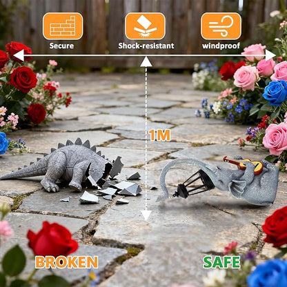 Solar Garden Elephant Statue with LED Lights, Outdoor Yard Decor for Lawn Patio Home, Mother’s Day Birthday Gifts for Women, Unique Garden Gift