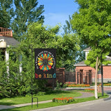In A World Where You Can Be Anything Be Kind Garden Flag 28 X 40 Inch Peace Outdoor Floral Mini Yard Flag House Flags Double-Sided Farmhouse Sign For Home Garden Decoration