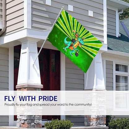 Happy St Patrick Day Flag 3x5 Ft Outdoor Indoor With Grommet Garden Yard Banner Decorative Sign