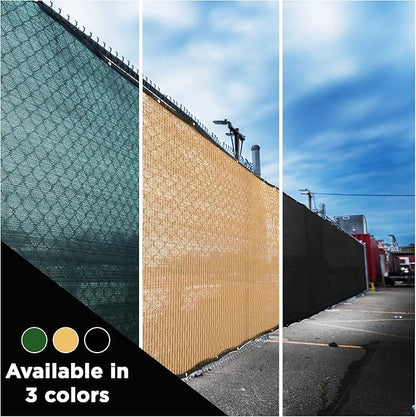 Boen - Backyard Privacy Screen Fence Covering 6' x 100' - Black - Instant Outdoor Privacy Fence Screen for Any Metal, Chain Link, Wood Panels or Plastic Fencing - Shade & Block Wind Privacy Wall