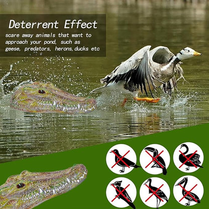 Floating Lifelike Alligator Head – A Protective Must-Have for Garden Ponds, Alligator-Shaped Decoration for Garden Ponds and Water Features, Duck Deterrent, and a Vivid Predator Replica