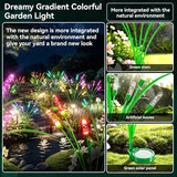 Solar Garden Lights 4 Pack, 24LED Swaying Solar Lights for Mother's Day, 30 Inches Waterproof Garden Lights for Pathway Yard Outdoor Garden Decor, Gardening Gifts, Mulitiple Colors Change
