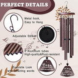 Kubbut Gardening Gifts for Women Men, Plant Gifts 32" Wind Chimes, Garden Gift Decoration for Gardeners Woman, Natural Life Gift Idea, Plant Mom/Lady Present