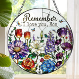 Rngmsi Stained Glass Window Hanging, 7.8″ Sun Catchers Gifts for Mom with Hook Indoor Window Decor, Suncatchers Hanging Ornaments Home Gardening Art Presents for Mom from Daughter Son