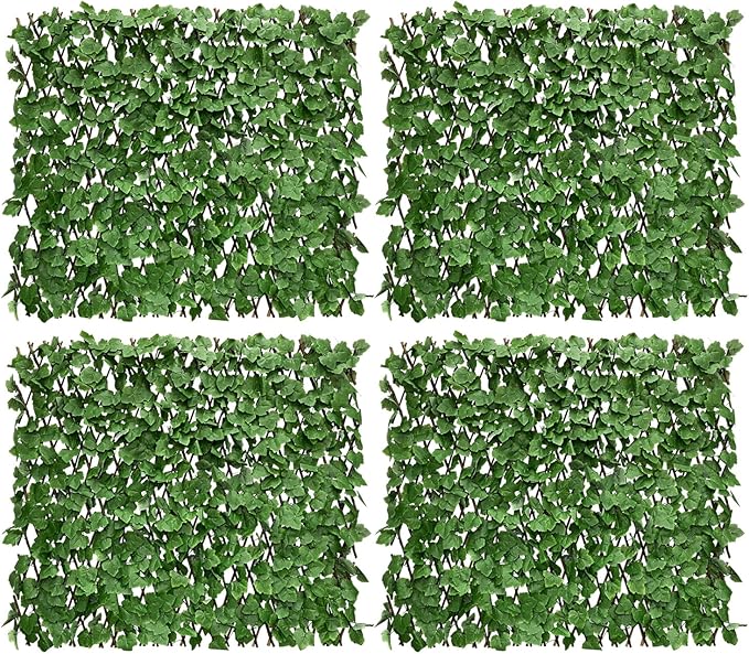 Expandable Fence Privacy Screen for Balcony Patio Outdoor,Decorative Faux Ivy Fencing Panel,Artificial Hedges