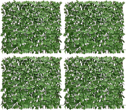 Expandable Fence Privacy Screen for Balcony Patio Outdoor,Decorative Faux Ivy Fencing Panel,Artificial Hedges