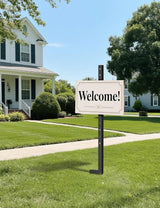 2 Pcs T-Bar Yard Sign Stakes, 46 Inches Heavy Duty Metal Stake Yard Sign Holder, Rust-Proof Metal Yard Sign Poles Holder for Outside, Parking Lot, Holiday, Graduation, Lawn, Bar, Garage, Sale Events