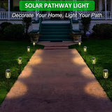 Qualdout Solar Pathway Lights Outdoo 8 Pack, Bright Solar Path Lights Outdoor, IP65 Waterproof Garden Lights Solar Powered Landscape Lighting for Outside Yard Lawn Patio Walkway Driveway
