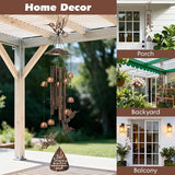Hummingbird Wind Chimes for Outside, Brass Metal Wind Chimes Outdoors,Hummingbirds Gifts for Women/Men, Garden/Yard Decor, Memorial/Birthday Gifts for Grandma/Mom, Durable Chimes for Outdoors