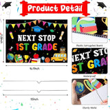 Class of 2026 Kindergarten Grad Yard Sign - Next Stop 1st Grade Graduate Lawn Sign with Stake Congrats Graduation Decorations Colorful Graduation Party Favors Supplies for Outdoor Photo Booth Props
