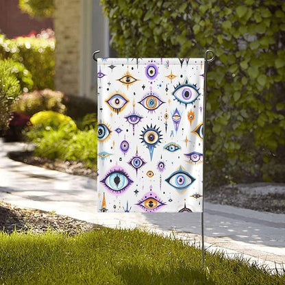 Evil Eyes Garden Flags 12×18 Inch Funny Double Sided Decorative Yard Banner Seasonal Flag for Outdoor Outside Decor