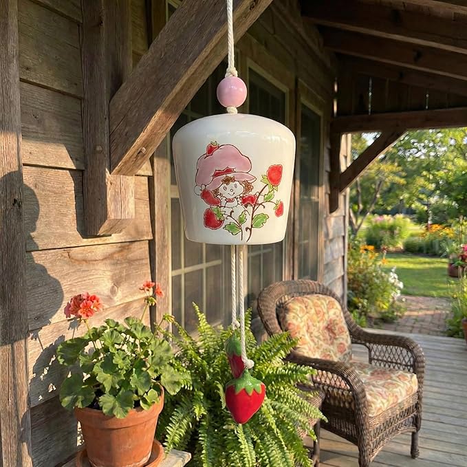 Strawberry Shortcake Naturally Simple Wind Chime, 3.825" L x 3.825" W x 9" H Created by Blue Sky Clayworks