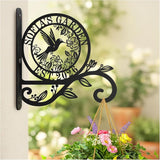 Personalized Metal Plant Hanger Bracket, Custom Name Hanging Plant Hook for Indoor Outdoor Use, Decorative Wall Mount Garden Hook for Flower Baskets, Bird Feeder, Wind Chime (Garden 2)