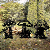 Metal Garden Stake Decor, Acrylic 2D Garden Decoration, Garden Accessories for Outdoor Indoor Yard Lawn Pot Plants (3PCS-Mushroom)