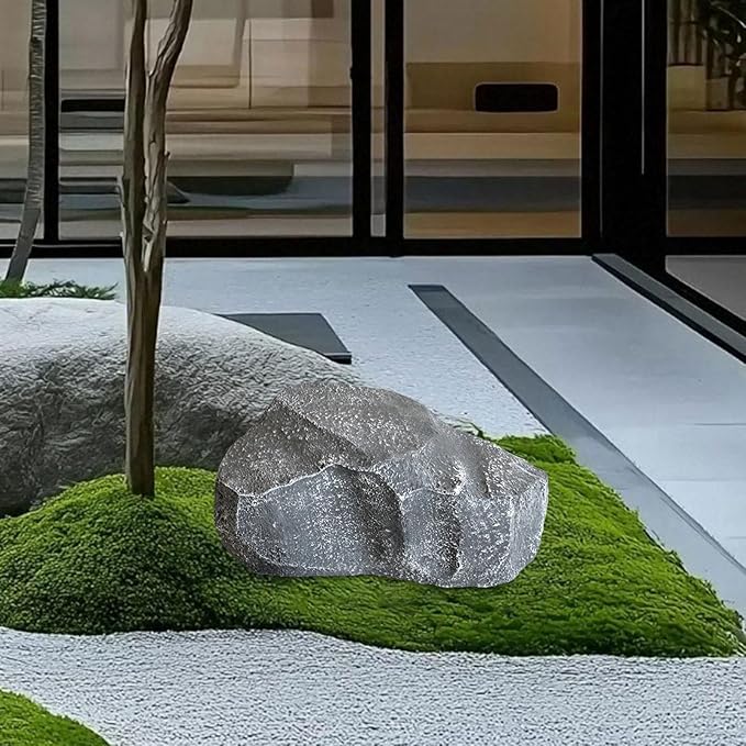 Baoblaze Fake Rock Landscape Decoration Photo Ornaments Landscaping Lightweight Faux Stone Sculpture Realistic for Porch Yard Garden, 40x22x18cm