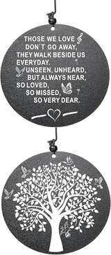 Sympathy Wind Chimes, 40" Memorial Wind Chimes for Loss of Loved One, Sympathy Memorial Bereavement Gift,in Memory of Loved One Loss of Mother Father，Home Decor Garden Patio Outdoor (Black)