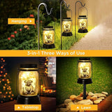 Pug Dog Gifts for Women/Men Pug Dog Solar Lanterns Mom Birthday Gift Pet Loss Lantern Pet Memorial Lights Solar Garden Decoration for Yard, Patio,Backyard,Porch Torches