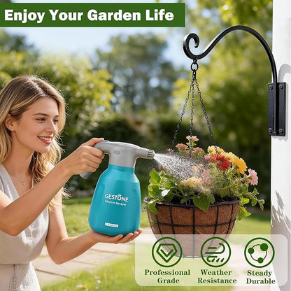 Heavy Duty 16 Inch Plant Hangers Bracket Outdoor, 60lbs Weight Capacity, Metal Wall Hooks for Hanging Plants, Bird Feeder, Wind Chime, Wall Decor, Plant Hanger Hooks for Hanging Flower Baskets