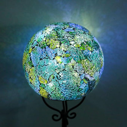 Solar Lights Outdoor Decorative Solar Mosaic Garden Stakes Cracked Glass Decorative Waterproof Outdoor Lights for Landscape Patio Yard Walkway Decoration Green