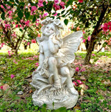 12.8 '' Outdoor Angel Statues for Garden - Fairy Garden Figurines, Lovely Flower Fairy Garden Decor, Ornaments for Patio, Yard, Lawn, Gifts for Mom, Grandma