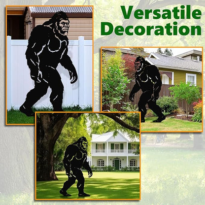 7.4ft Bigfoot Metal Outdoor Decor Big Foot Sasquatch Gifts for Men/Dad/Women, Chimpanzees Silhouette Statues for Yard Art, Garden, Patio, Backyard, Forests, Lawn Decorations(Classic Style)