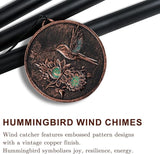 Wind Chimes for Outside, Vintage Hummingbird Deep Tone Wind Chime Outdoor Clearance, Patio Porch Balcony Decoration, Garden Hanging Decor Gifts for Women Mom Grandma (34" Hummingbird)