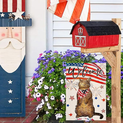 Wrought Iron Garden Flag Holder - Easy to Assemble Banner Hanger with Rust Resistant Coating - Ideal for Small Flags and Quilts, Great Yard or Wall Decor