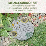 MyGift 9 Inch Resin Memorial Stepping Stone, Angel Prayer Garden Plaque, Sympathy Bereavement Gifts for Loss of Loved One, Outdoor Remembrance Stone