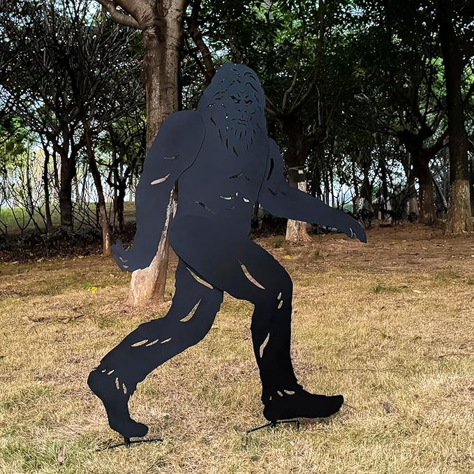 TIGGSY 4ft Bigfoot Metal Outdoor Decor Big Foot Sasquatch Gifts for Men/Women Bigfoot Silhouette Statues for Yard Art, Patio, Lawn, Forests, Garden Decor, Yard Display, Garden Decorations