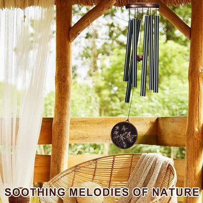 Wind Chimes for Outside, Vintage Butterfly Deep Tone Wind Chime Outdoor Clearance, Patio Porch Balcony Decoration, Garden Decor Birthday Gifts for Women Mom Grandma (34" Butterfly)